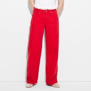 NWT Wild Fable Rigid Baggy Red Jeans ❤️